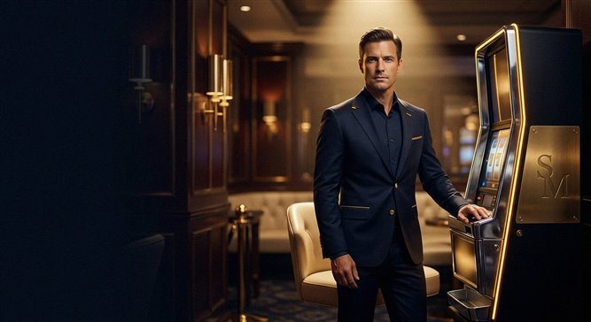 Speler wint op online gokautomaat, geld op scherm